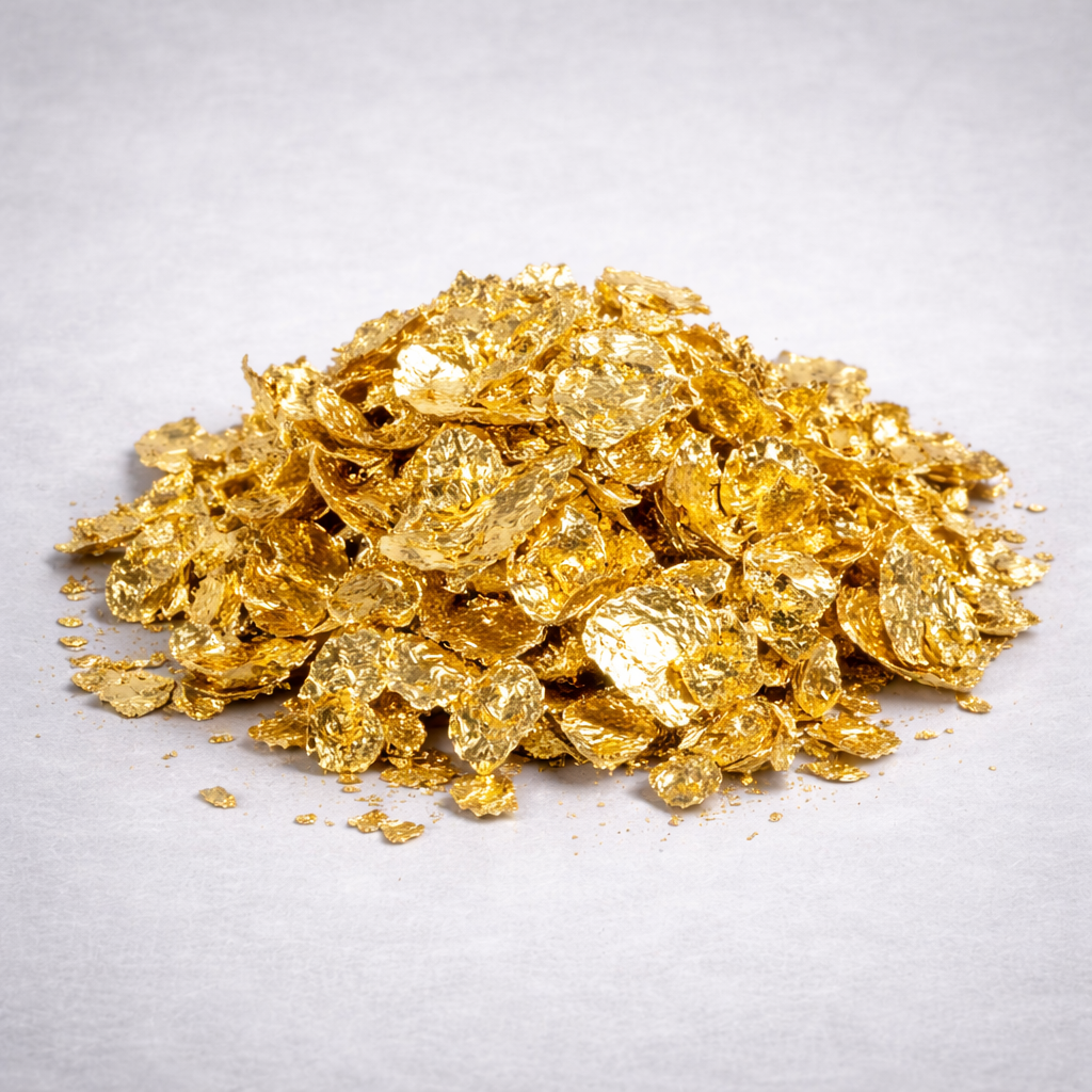 פתיתים דקים לעיצוב כלי בטון - זהב