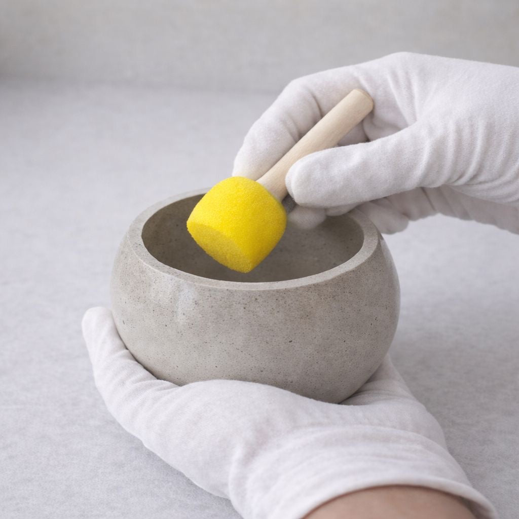 זוג כפפות בד למריחת סילר